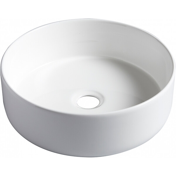 PLANETE BAIN - Vasque à poser ø37cm - Blanc mat - Rebords fins - Andria - large