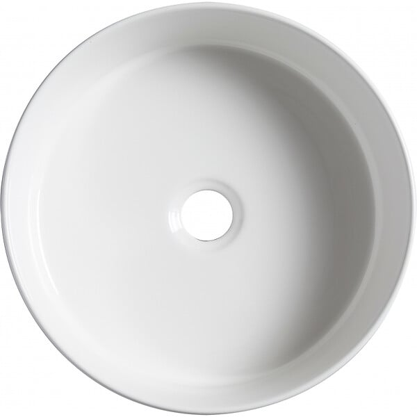 PLANETE BAIN - Vasque à poser ø37cm - Blanc mat - Rebords fins - Andria - large
