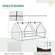 OUTSUNNY - Serre de jardin tunnel 2,5L x 1l x 0,8H m grande porte zippée bâche PVC transparent métal époxy vert - vignette