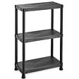 ITOOLS - Etagère résine Noire 3 tablettes L61xP31xH95 cm Charge 30kg par étage ITOOLS - vignette