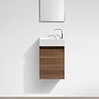 STANO - Meuble lave-main salle de bain design SIENA largeur 40 cm noyer - vignette