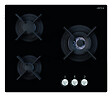 AIRLUX - table de cuisson gaz 60cm 3 feux 6150w noir - av635hbk - vignette