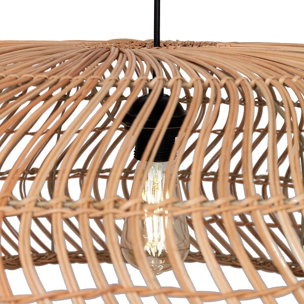M.CEZARE - Abat-jour pour suspension Eugénie en bambou - ⌀ 80 cm - marron - large