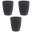 GT GARDEN - Lot de 3 pots pour orchidées avec réserve d'eau - Orchidea anthracite 2 litres - vignette