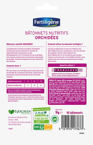 FERTILIGEN - FERTILIGENE Engrais Bâtonnets Nutritifs Orchidées x10 - large