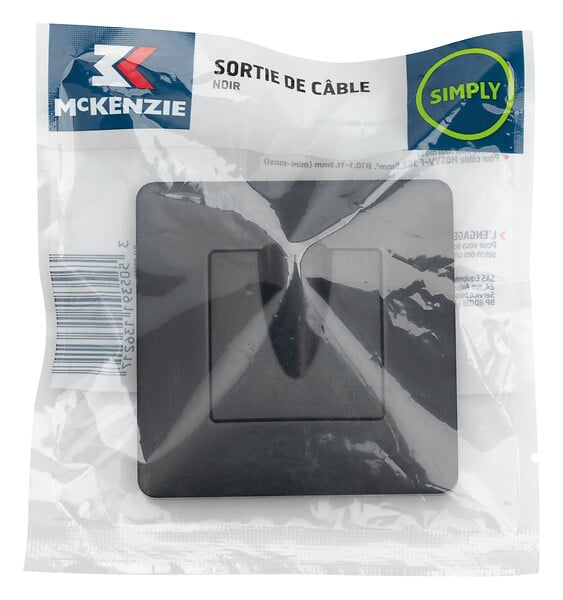 MC KENZIE - Sortie de câble Simply - Noir - large