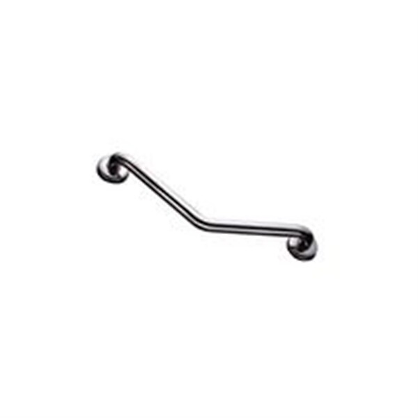 AKW - Barre d'appui coudée 135° verticale ou horizontale en inox poli - 2 points de fixation - large