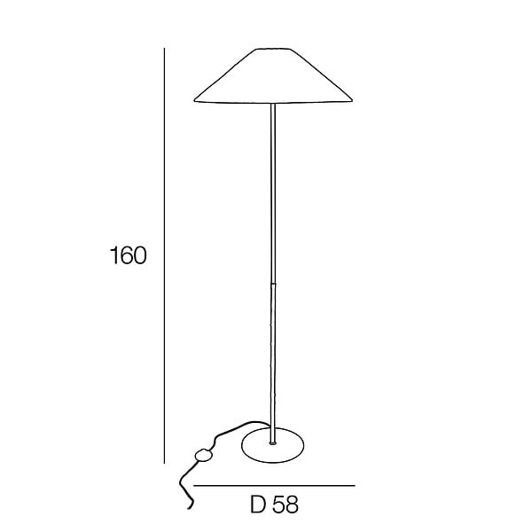 COREP - Lampadaire métal naturel Corep PLAYA H160cm. - large