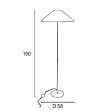 COREP - Lampadaire métal naturel Corep PLAYA H160cm. - vignette
