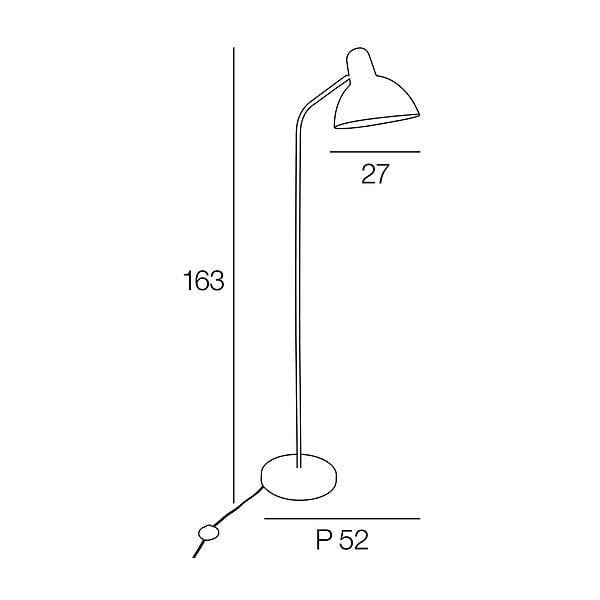 COREP - Lampadaire métal noir mat Corep MARCEL H163cm. - large