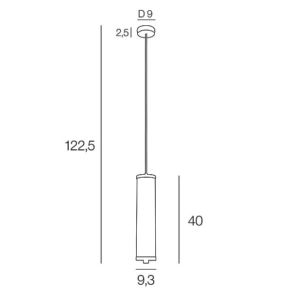 COREP - Suspension métal noir Corep FARADAY HT122.5cm. - large