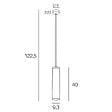 COREP - Suspension métal noir Corep FARADAY HT122.5cm. - vignette