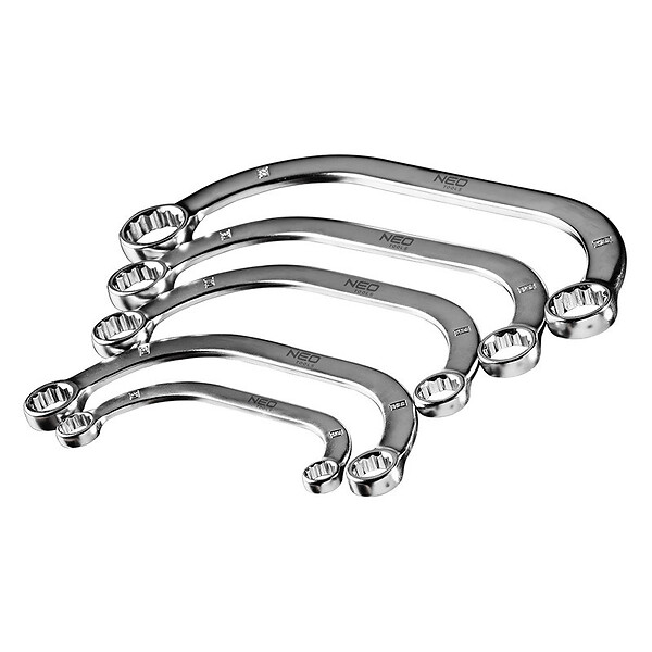 NEO TOOLS - Set de 5 clés mixtes incurvées demi-lune NEO TOOLS 09-176 - large
