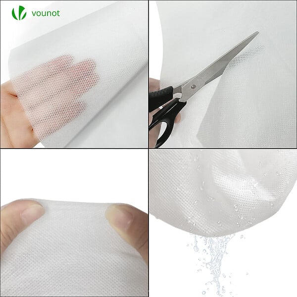 VOUNOT - Voile d’hivernage en Polypropylème 50g/m² 1.5x20m avec piquets blanc - large