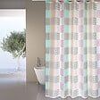 MSV - MSV Rideau de douche Polyester Céramique rose 180x200cm - vignette