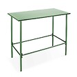 OVIALA - Ensemble table haute de jardin et 6 chaises en métal vert cactus - Palavas - vignette