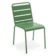OVIALA - Chaise de jardin en métal vert cactus - Palavas - vignette