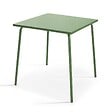 OVIALA - Ensemble table de terrasse et 4 chaises en métal vert cactus - Palavas - vignette
