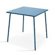 OVIALA - Ensemble table de terrasse et 4 chaises en métal bleu pacific - Palavas - vignette
