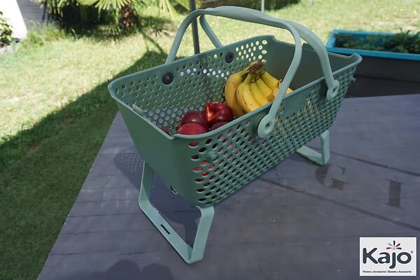 KAJO - Panier Kajo 15L Vert Olive / Vert Amande - large