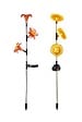 GALIX - Décoration à énergie solaire 3lumens fleurs modèle lys-tournesol h77cm - vignette