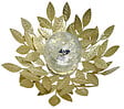 GALIX - Nénuphar solaire métal or verre craquelé 7Lumens 26 cm en PLATEAU - vignette