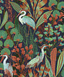 GRANDECO - P.vin/int tropical cranes rouge - vignette