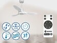 PURLINE - Ventilateur de plafond Réversible  Thermostat Wifi Moteur à courant continu Toits en pente Télécommande Hypersilence Mémoire Shopify Vendible (AUTOMATIQUE) - vignette