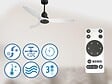 PURLINE - Ventilateur de plafond Réversible  Thermostat Wifi Moteur à courant continu Toits en pente Télécommande Hypersilence Mémoire - vignette