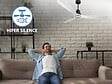 PURLINE - Ventilateur de plafond Réversible  Thermostat Dimmable Wifi Moteur à courant continu Toits en pente Télécommande Lumière à trois tons Hypersilence Mémoire - vignette