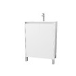 AURLANE - Pack Meuble Salle de Bains 60 cm Laqué Blanc, 2 portes avec Vasque Céramique - XENOS - vignette