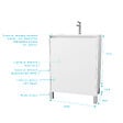 AURLANE - Pack Meuble Salle de Bains 60 cm Laqué Blanc, 2 portes avec Vasque Céramique - XENOS - vignette
