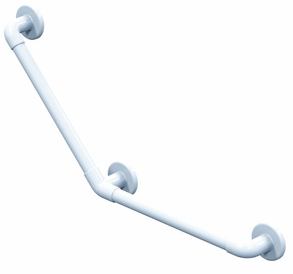 AKW - Barre d'appui coudée 135° - 3 points de fixation - 450 x 450 mm - Charge maximale : 190 kg - large