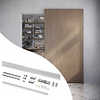 EMUCA - Kit de quincaillerie pour porte coulissante en bois Wall à fermeture souple, Acier et Aluminium et Plastique - vignette