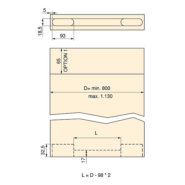 EMUCA - Kit de quincaillerie pour porte coulissante en bois Wall à fermeture souple, Acier et Aluminium et Plastique - large