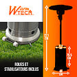 WARM TECH - Chauffage de terrasse au gaz 13Kw avec roues - vignette