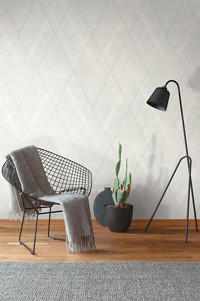 AS CREATION - pv/int geo textile gris clair - large