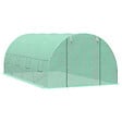 HOMCOM - Serre de jardin tunnel 5,9L x 3l x 2H m châssis tubulaire acier galvanisé renforcé 2,5 cm 8 fenêtres 1 porte vert - vignette