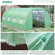 HOMCOM - Serre de jardin tunnel 5,9L x 3l x 2H m châssis tubulaire acier galvanisé renforcé 2,5 cm 8 fenêtres 1 porte vert - vignette