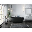 STANO - Baignoire îlot design ovale LISBON noir mat 160 cm - vignette