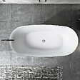 STANO - Baignoire îlot design ovale PALMA blanche 170 cm Brillant - vignette