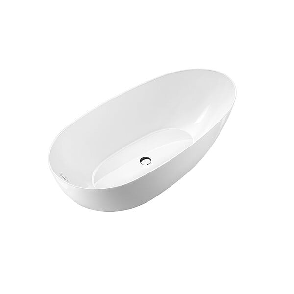 STANO - Baignoire îlot design ovale FLORIDA blanche 180 cm Brillant - large