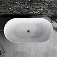 STANO - Baignoire îlot design ovale LISBON blanche 150 cm Brillant - vignette