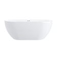STANO - Baignoire îlot design ovale LISBON blanche 150 cm Brillant - vignette
