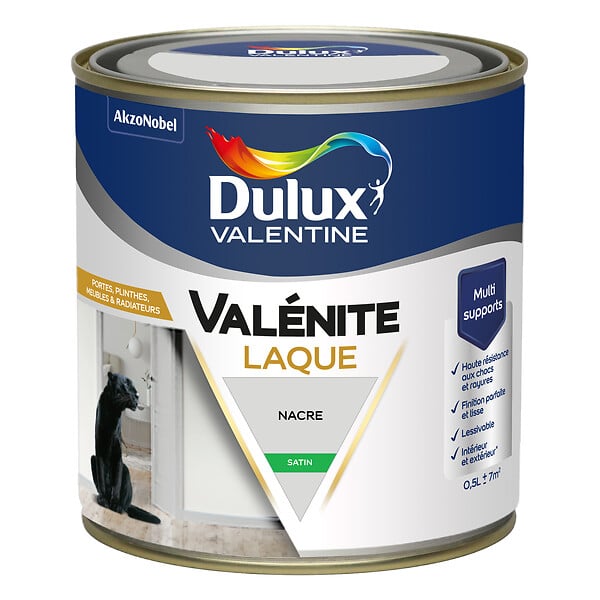 DULUX VALENTINE - Laque Acrylique Valénite Satin-Nacre-0.5L - large