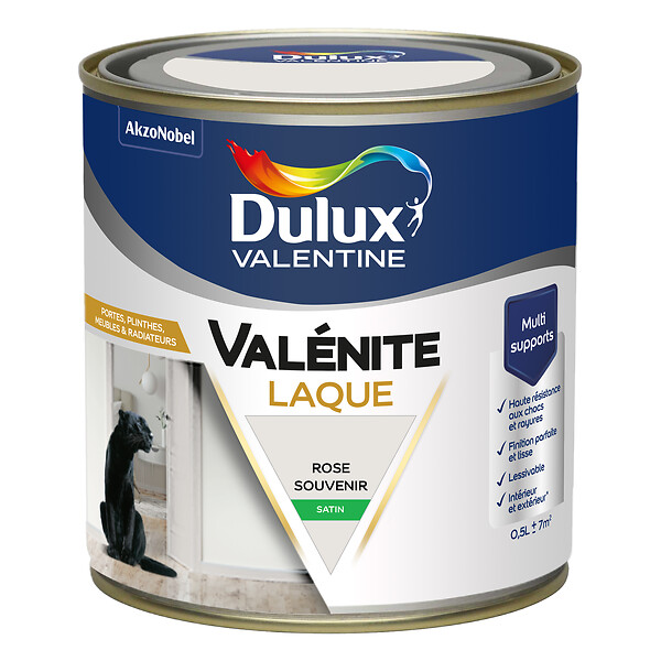 DULUX VALENTINE - Laque Acrylique Valénite Satin-Rose Souvenir-0.5L - large