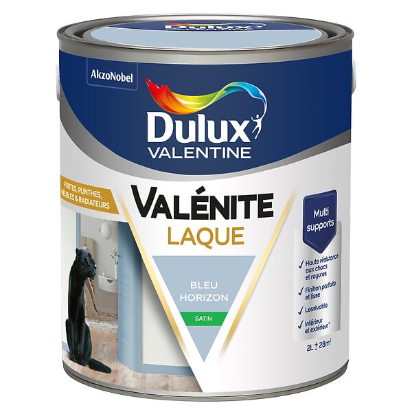 DULUX VALENTINE - Laque Acrylique Valénite Satin-Bleu Horizon-2L - large