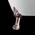 ROGIER & MOTHES - Baignoire sur pieds rétro CHELSEA Blanche 154 cm Pieds de Lion Cuivre rouge vieilli - vignette