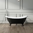 ROGIER & MOTHES - Baignoire sur pieds rétro DARLINGTON Noire 175 cm Pieds de Lion Chromés - vignette