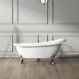 ROGIER & MOTHES - Baignoire sur pieds rétro RICHMOND Blanche 155 cm Pieds de Lion Blancs - vignette